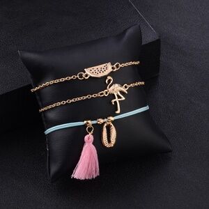 *PENNY* 3-Pc Gold Watermelon Fashion Bracelet Set